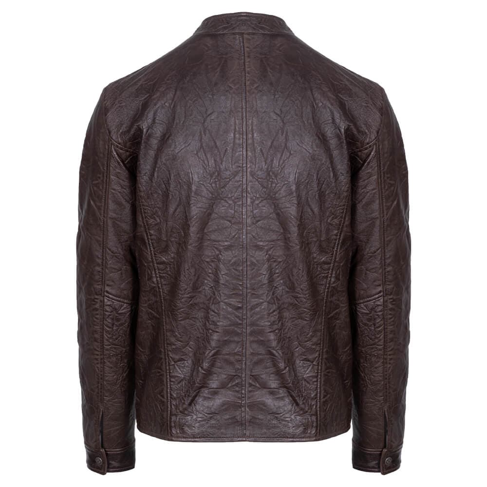 Krinkle Racer Jacket Καφέ 100% Leather (Modern Fit)
