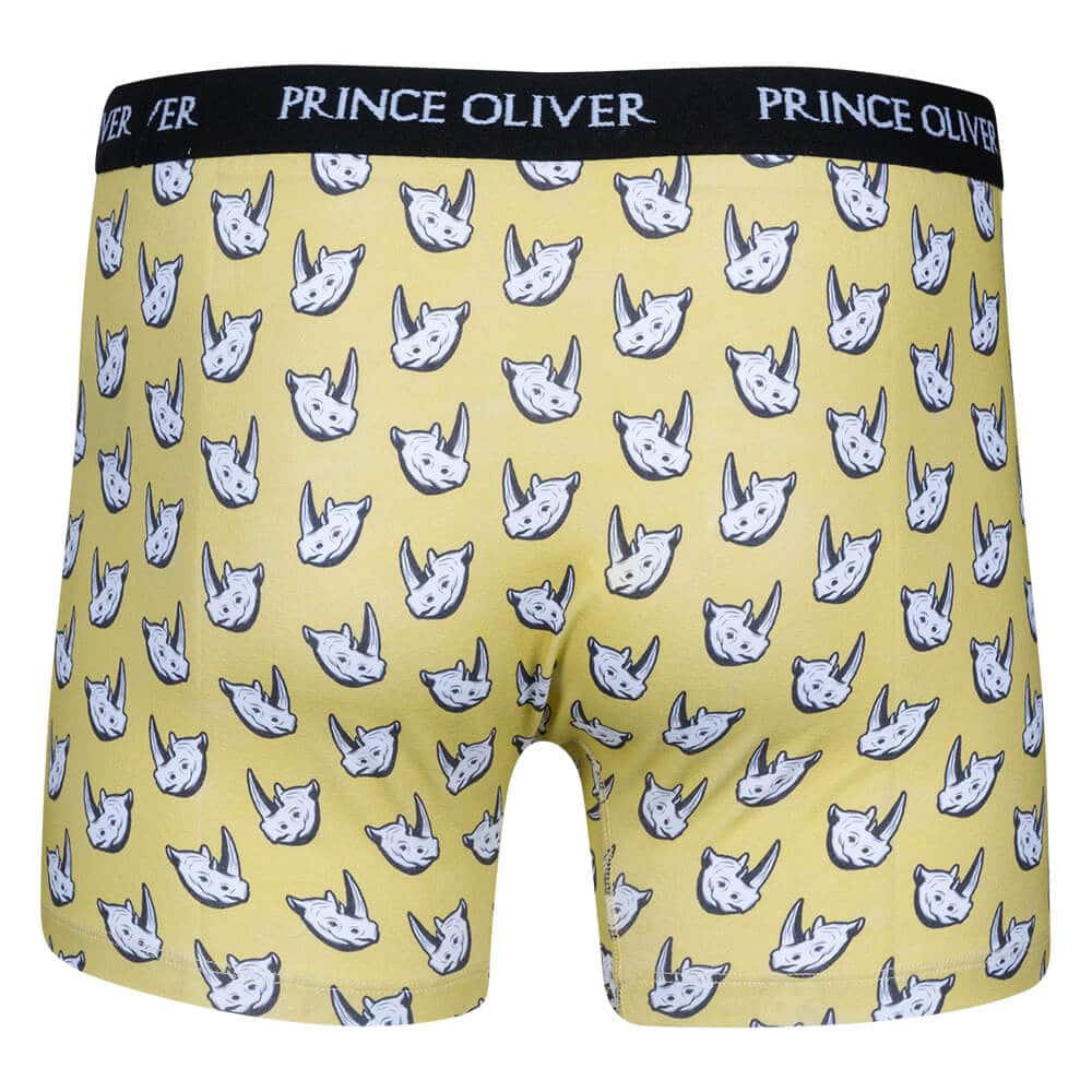 Boxer Κίτρινο με Ρινόκερο Cotton Stretch WILD LIFE COLLECTION
