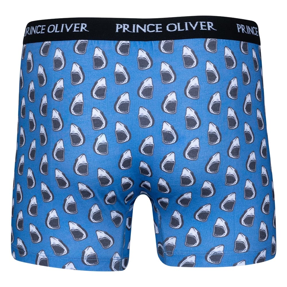 Boxer Μπλε με Καρχαρία Cotton Stretch WILD LIFE COLLECTION