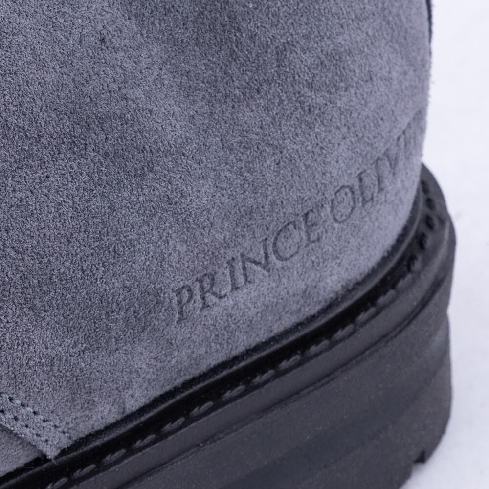 Γκρι Δερμάτινα Dress Boots Suede