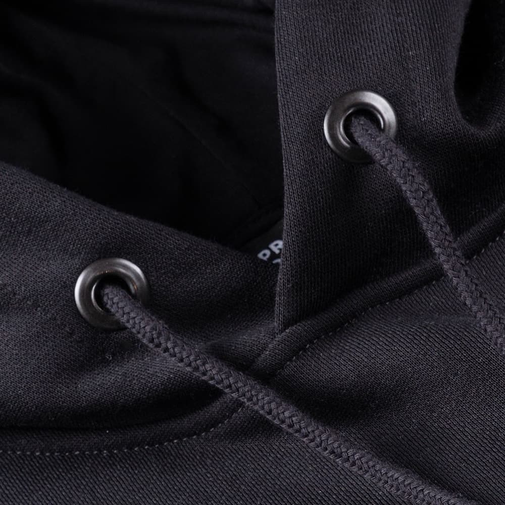 Fashion Φούτερ με Νερβίρ Μαύρο με Κουκούλα (Slim Fit)