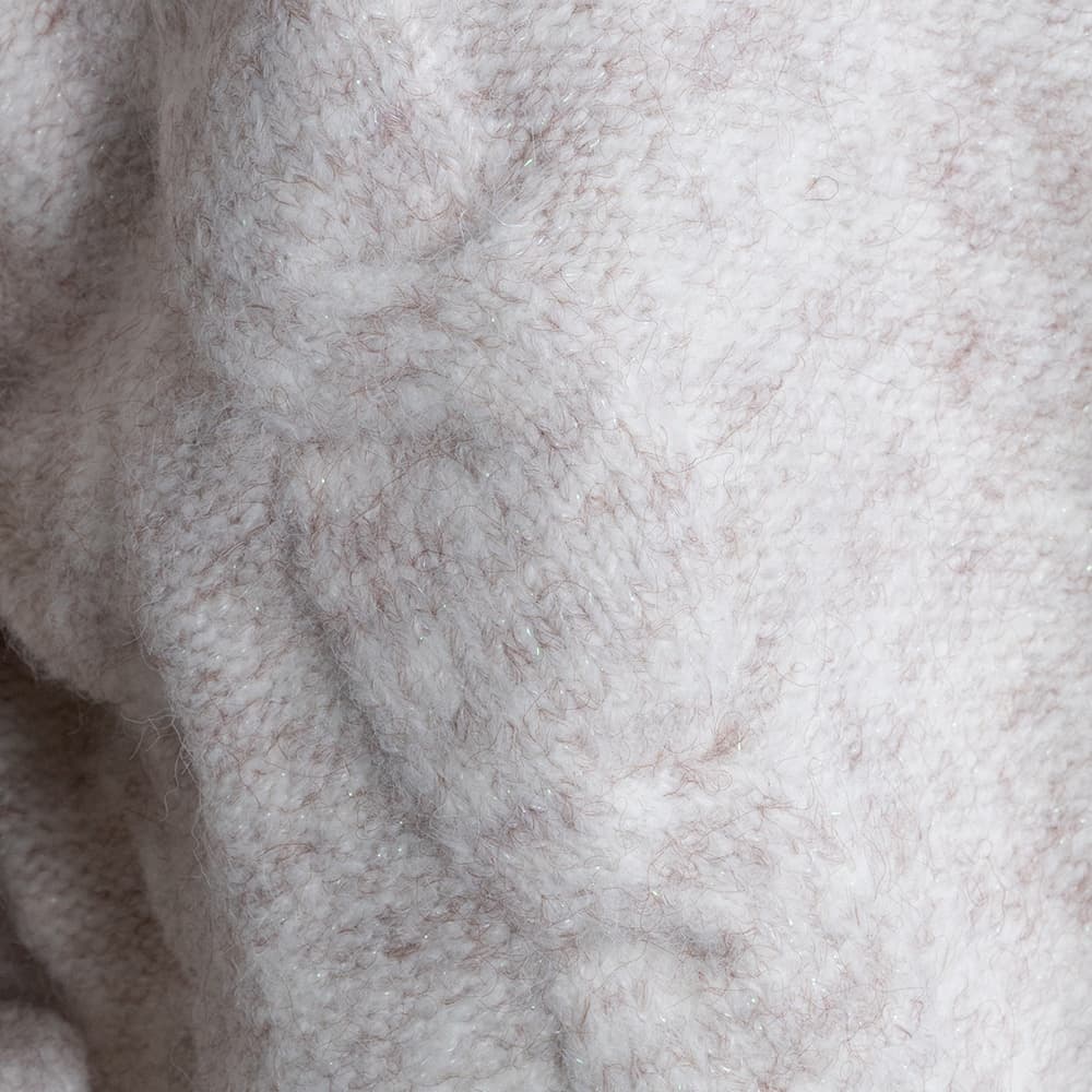 Γυναικεία Πλεκτή Μπλούζα Round Neck Εκρού