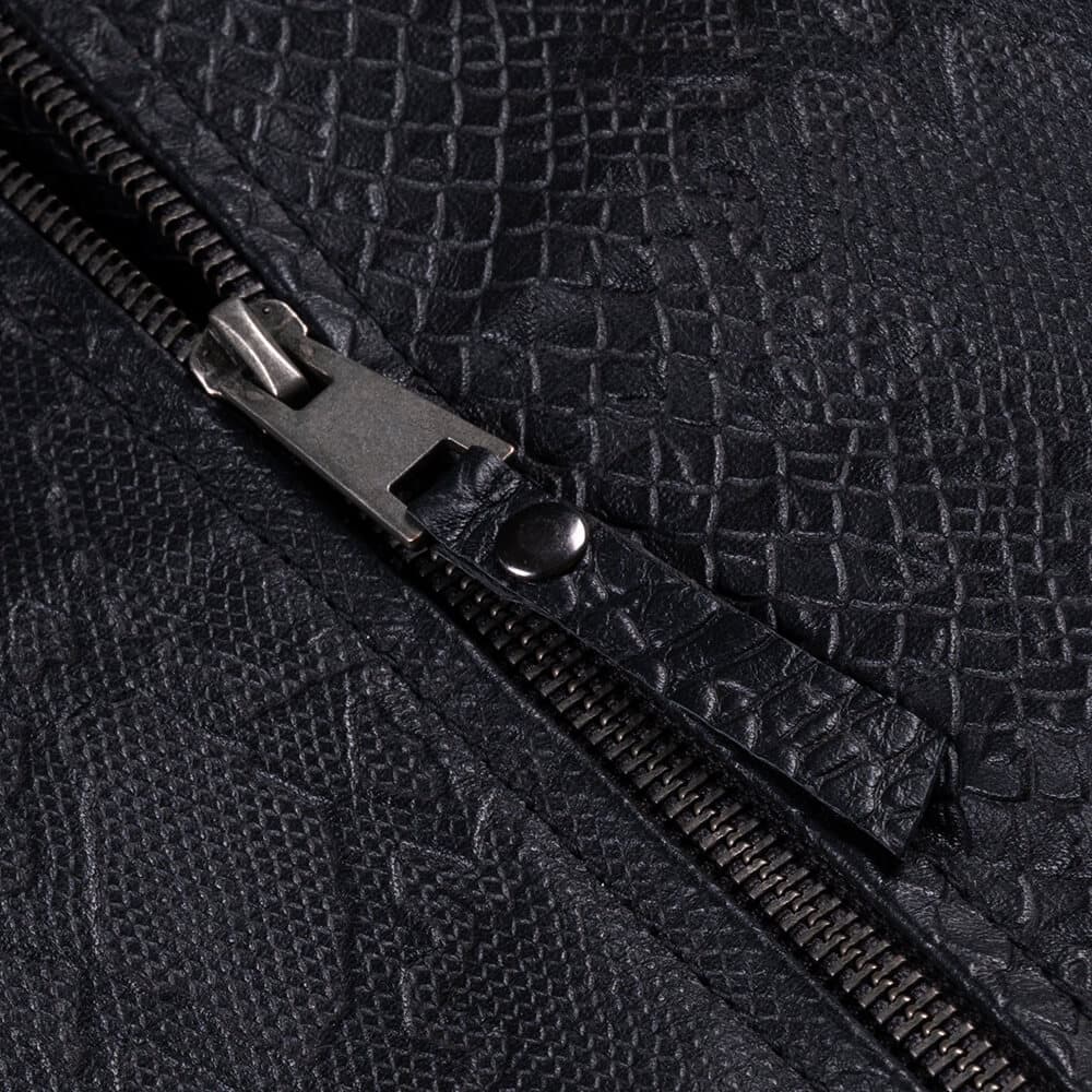 Δερμάτινο Μαύρο 100% Leather Jacket (Modern Fit)