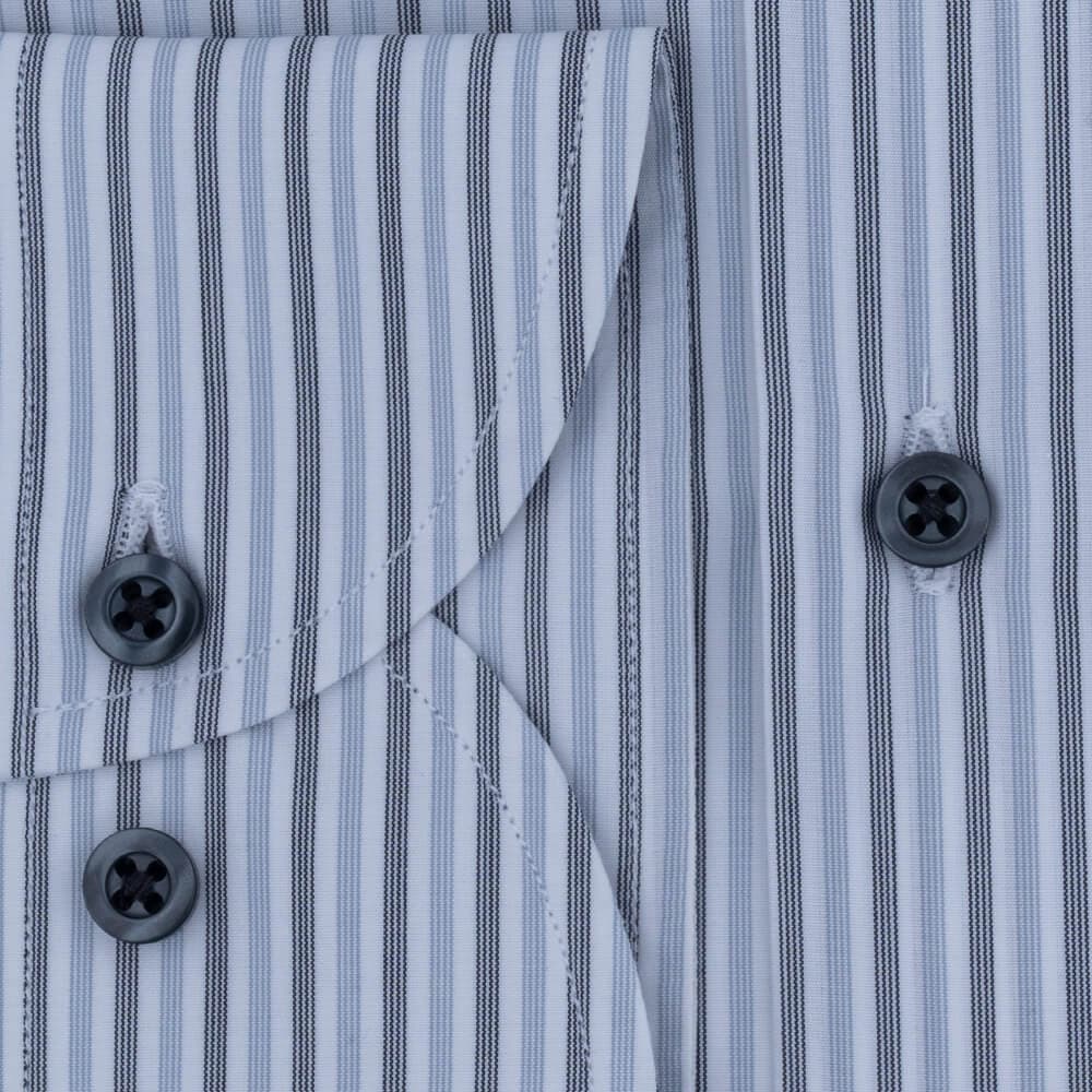 Superior Πουκάμισο Γαλάζιο Ριγέ 100% Fine Cotton (Modern Fit)