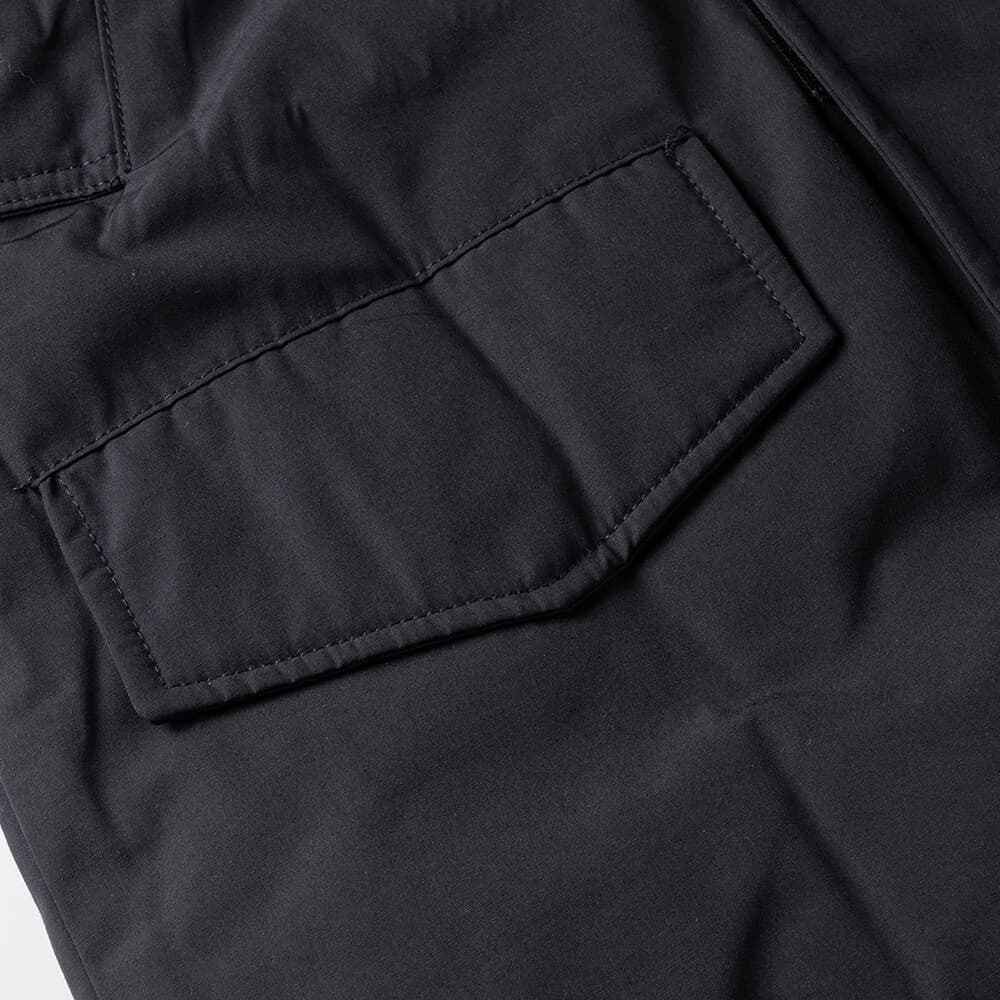 Μπουφάν Παρκά Μαύρο με Κουκούλα (Modern Fit)