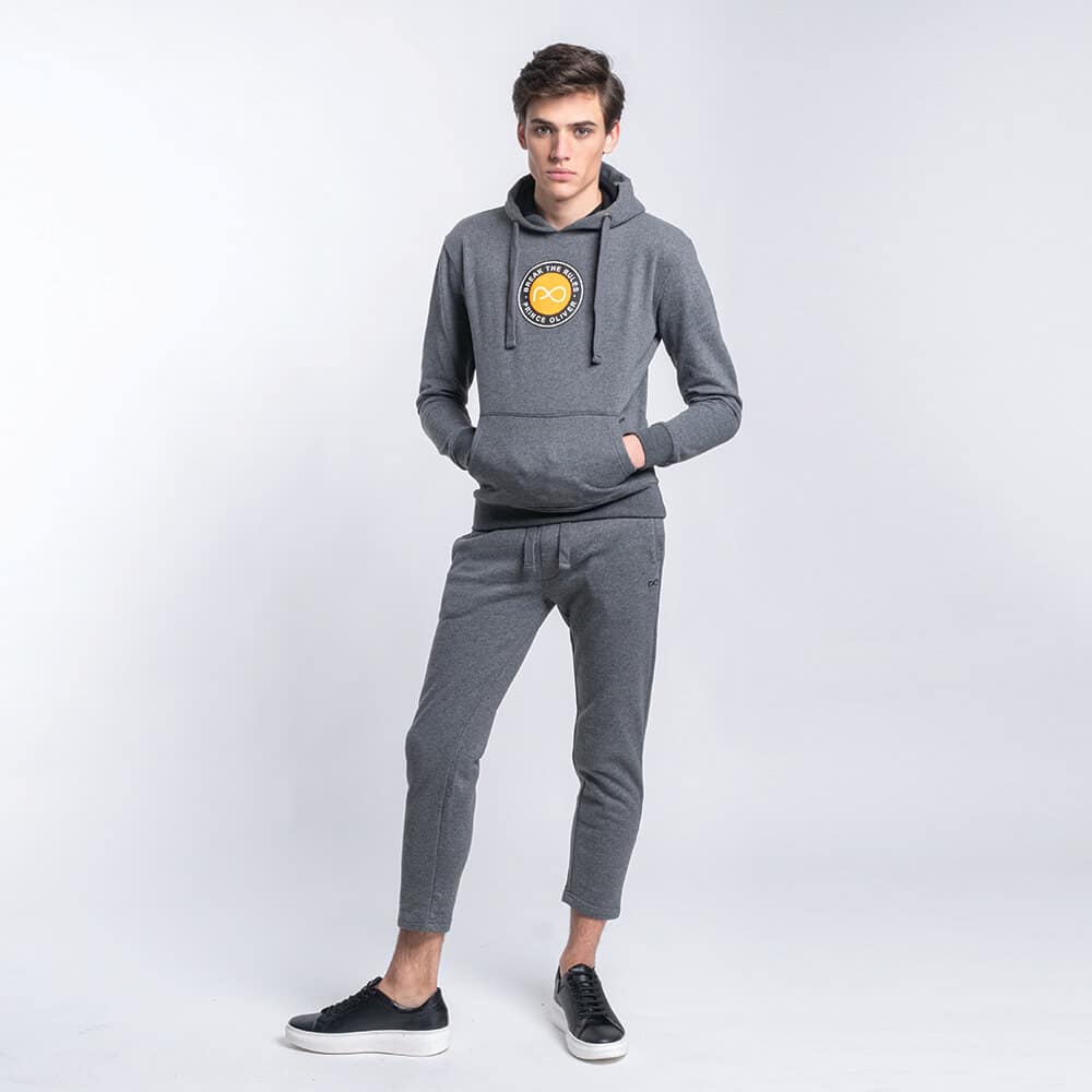 Athleisure Φούτερ Με Κουκούλα Γκρι (Modern Fit)