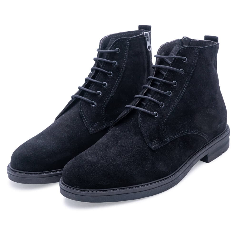 Μαύρα Δερμάτινα Dress Boots Suede