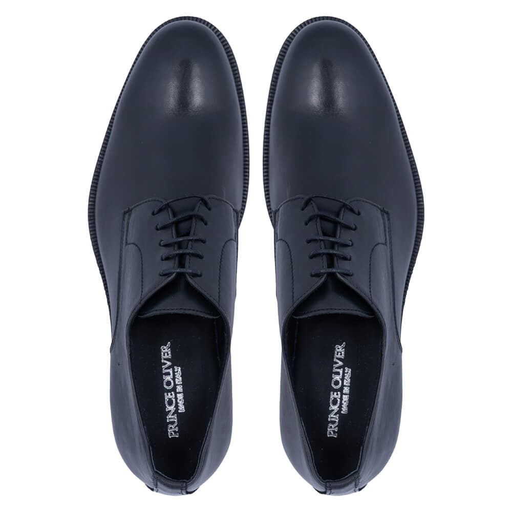Derby Μαύρα Leather Shoes