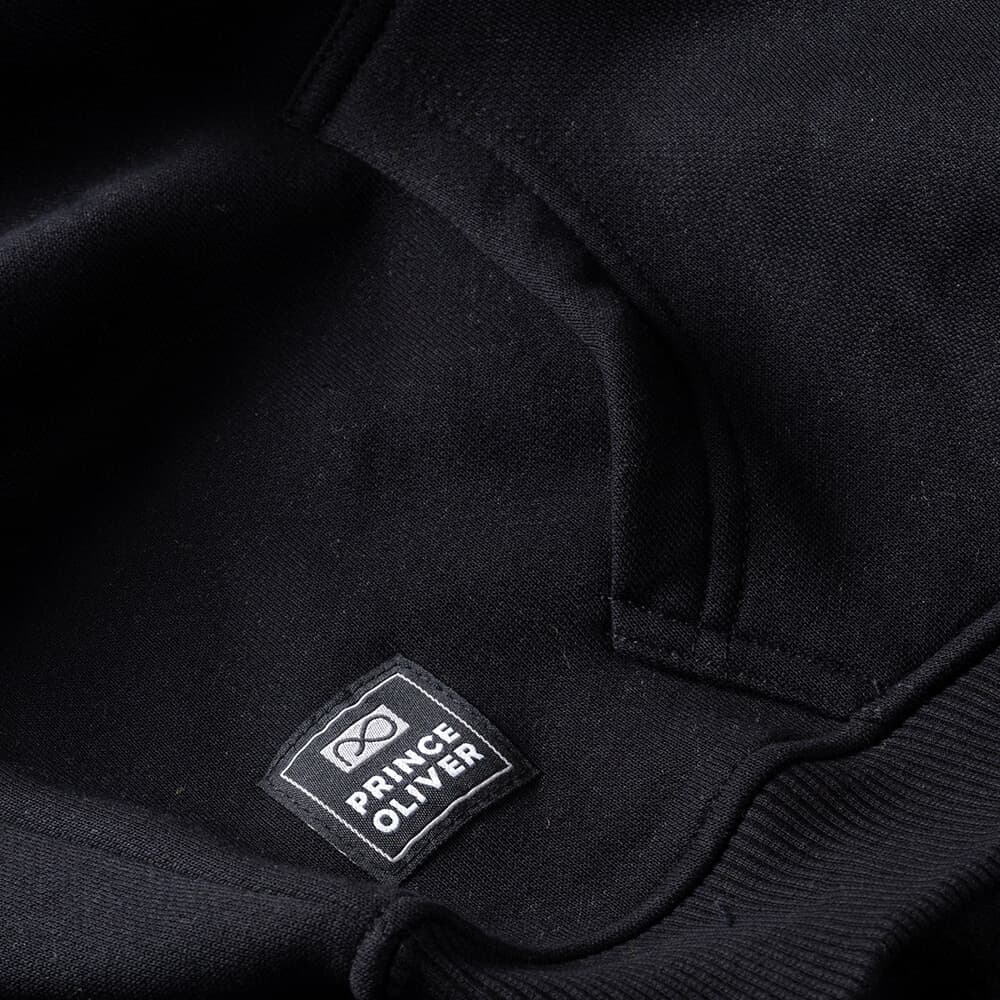 Fashion Φούτερ με Νερβίρ Μαύρο με Κουκούλα (Modern Fit)