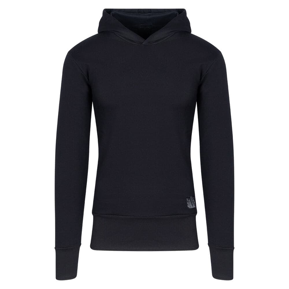 Φούτερ Μαύρο με Κουκούλα Black Line Apeiron 100% Cotton (Modern Fit)