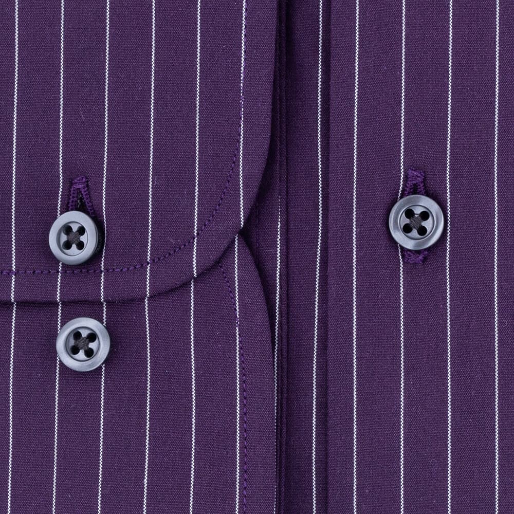 Superior Πουκάμισο Μώβ Ριγέ 100% Fine Cotton (Modern Fit)