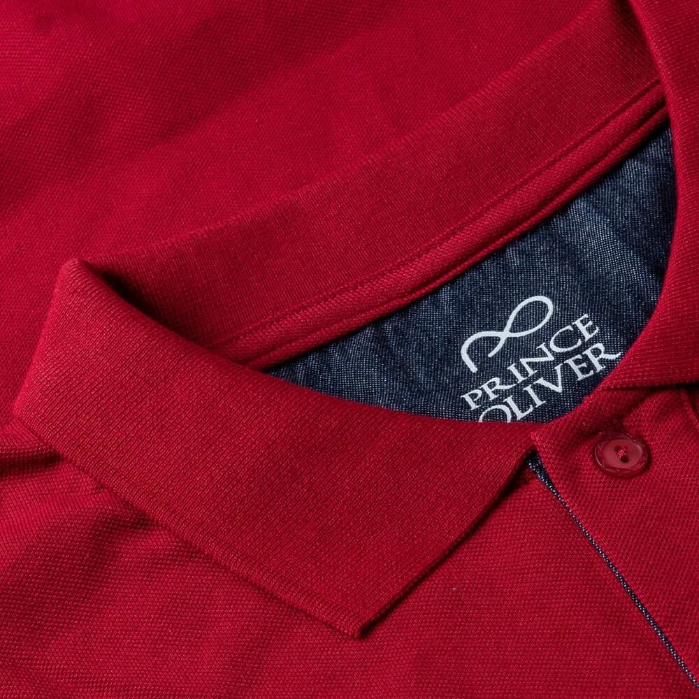 Plus Size Collection Polo Pique Μπορντώ 100% Cotton (Comfort Fit) Μόνο Μεγάλα Μέγεθη