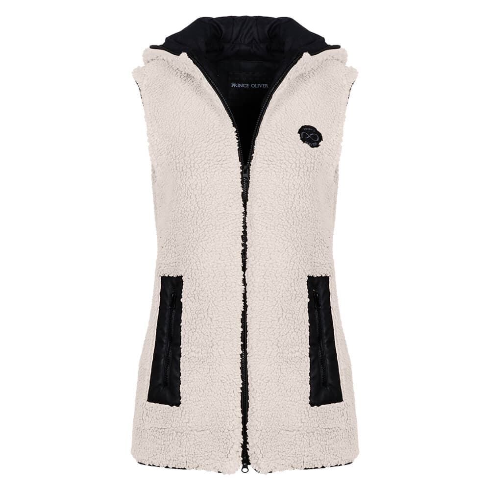 Teddy Bear Sleevless Jacket Εκρού