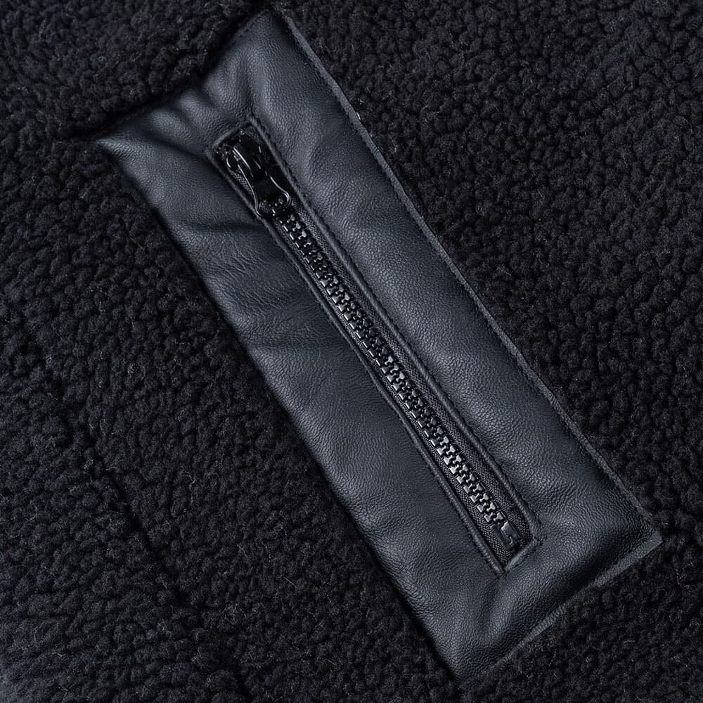 Teddy Bear Sleevless Jacket Μαύρο