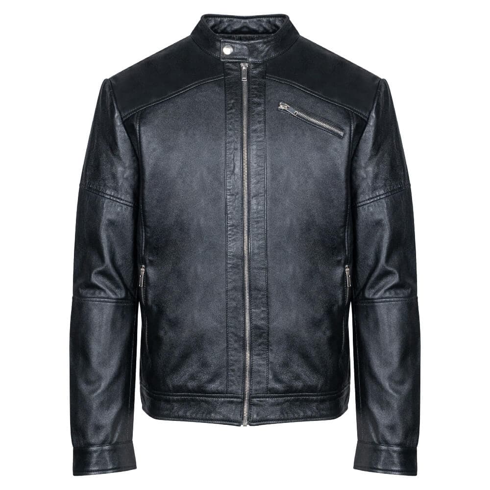 Men's Leather Jackets Prince Oliver Black