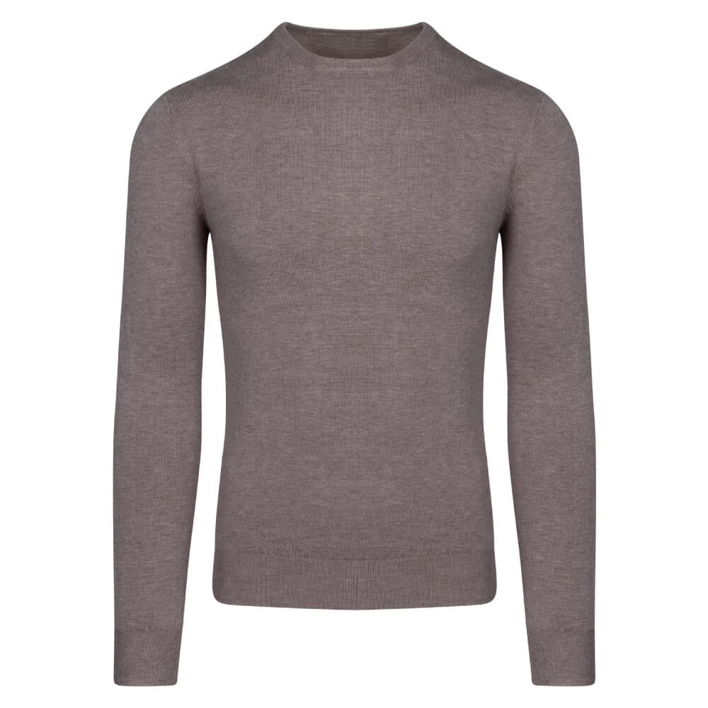 Essential Πλεκτή Μπλούζα Μπλε Σκούρο Round Neck Cashmere Touch (Slim Fit)