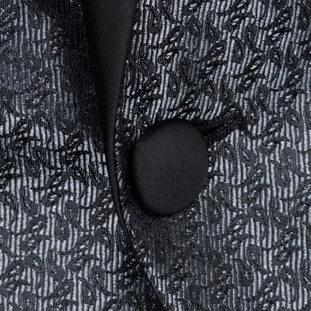 Tuxedo Γκρι Σκούρο Μπροκάρ (Modern Fit)