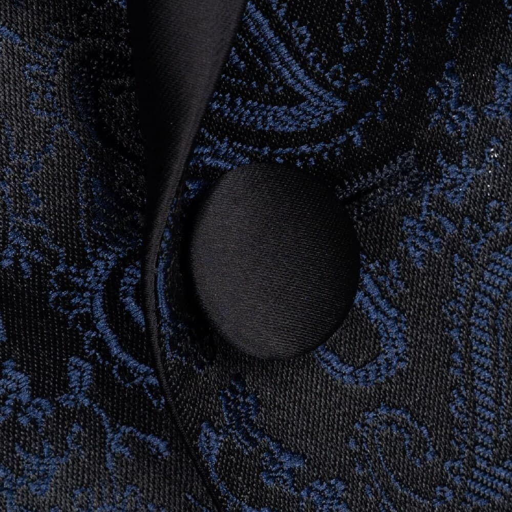Tuxedo Μπλε Μπροκάρ (Modern Fit)