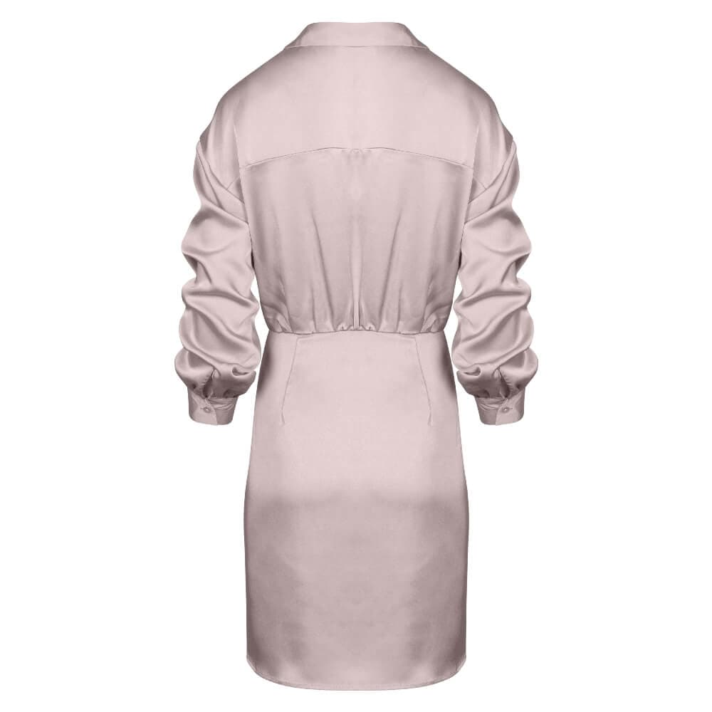 Φόρεμα Σατέν Μπεζ