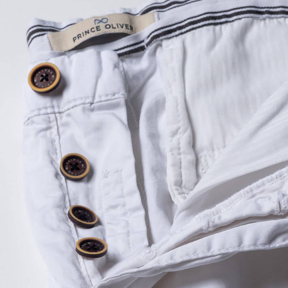 Satin Joggers Chinos Λευκό 24h Comfort (Modern Fit)