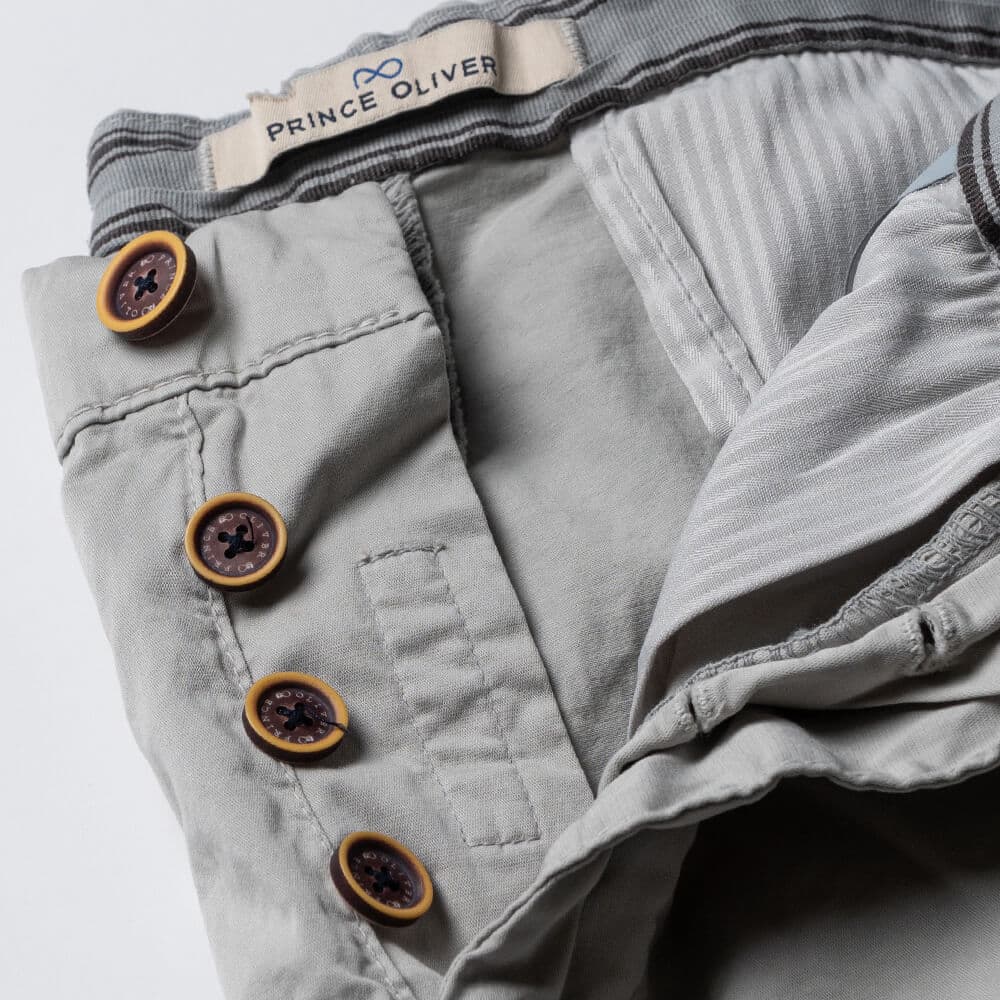Satin Joggers Chinos Γκρι 24h Comfort (Modern Fit)