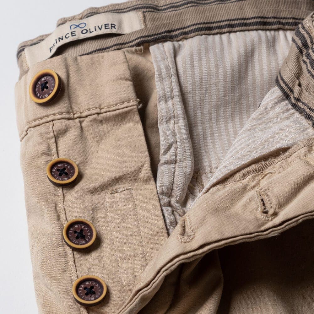 Satin Joggers Chinos Μπεζ 24h Comfort (Modern Fit)