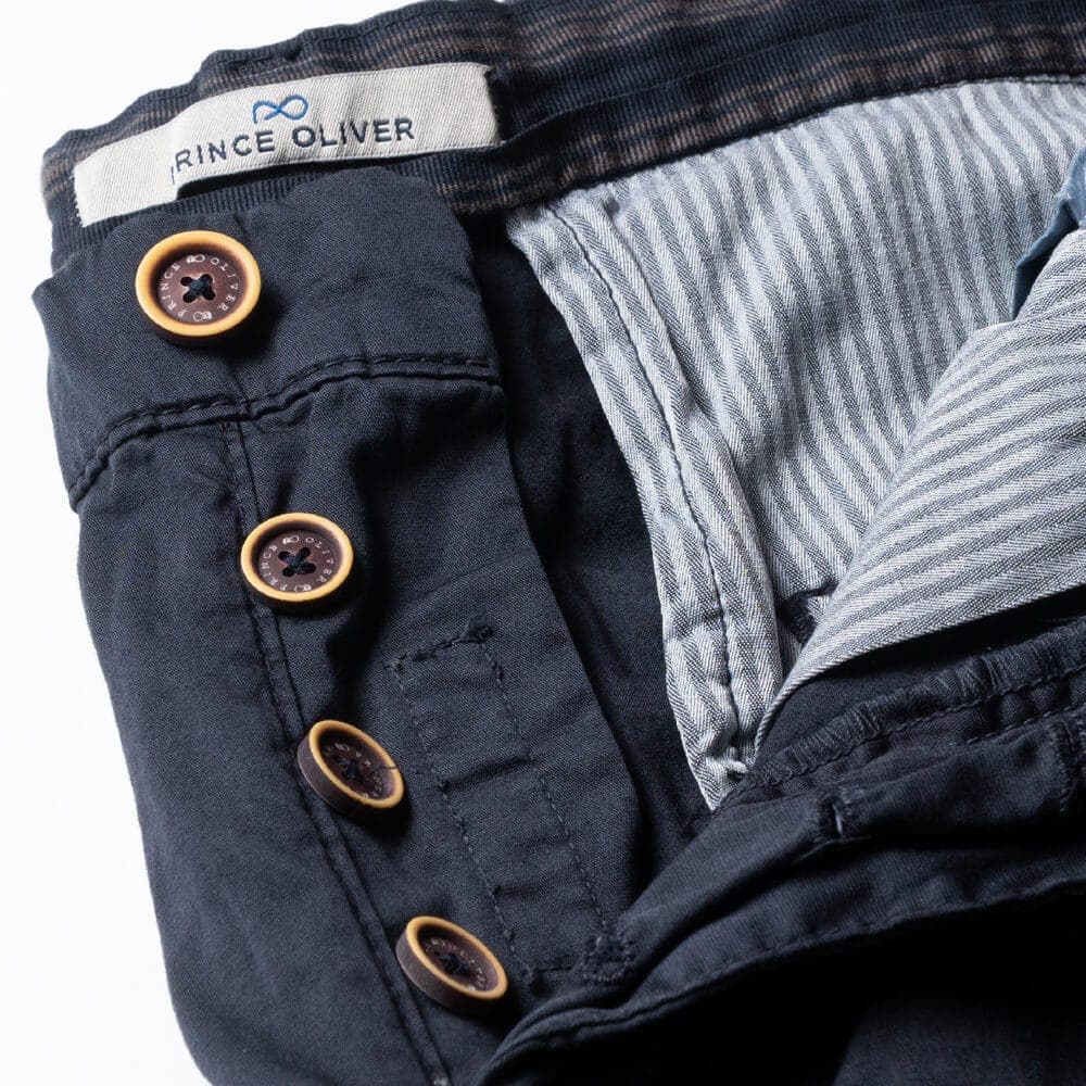 Satin Joggers Chinos Μπλε Σκούρο 24h Comfort (Modern Fit)