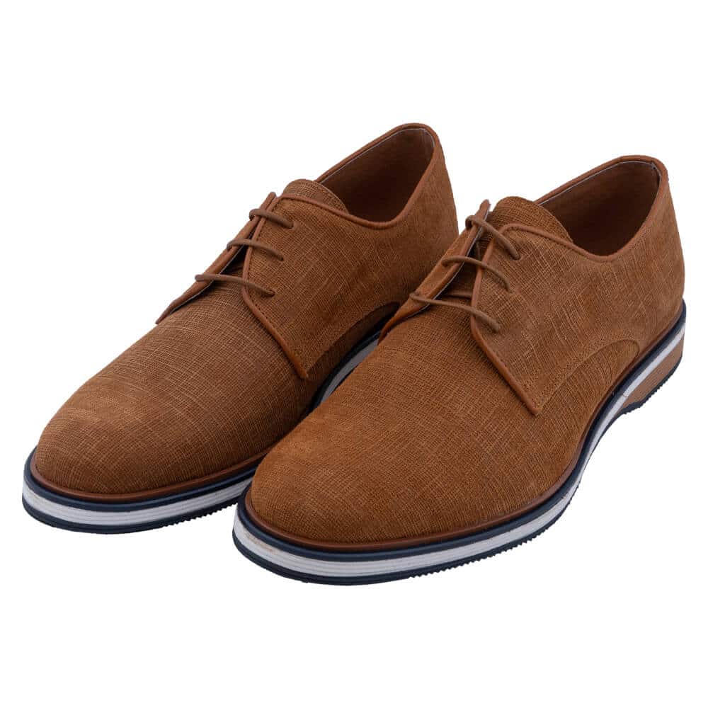 Derby Καμηλό Leather Shoes