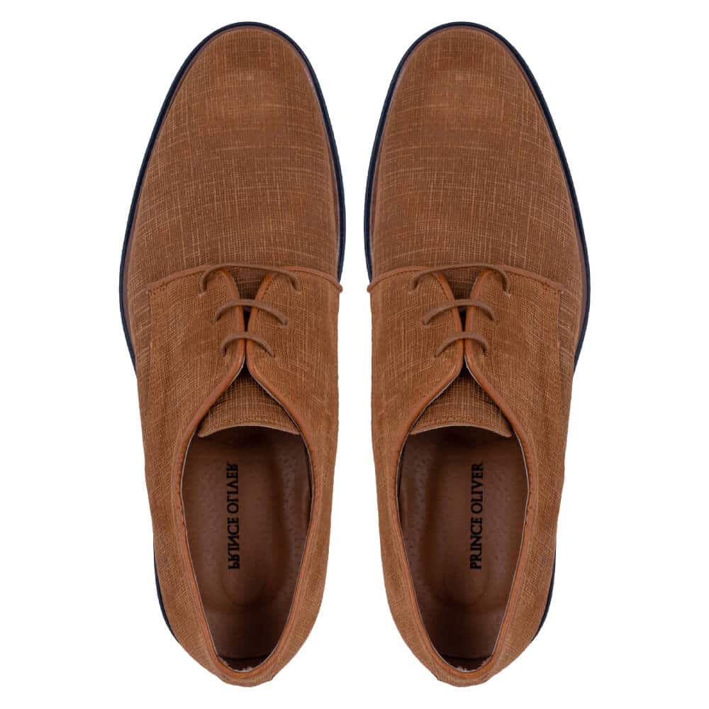 Derby Καμηλό Leather Shoes
