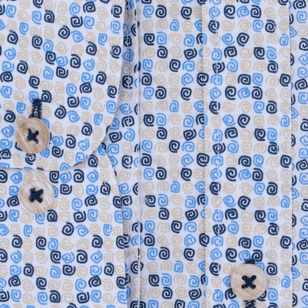 Πουκάμισο Μπεζ με Μικροσχέδιο (Modern Fit)