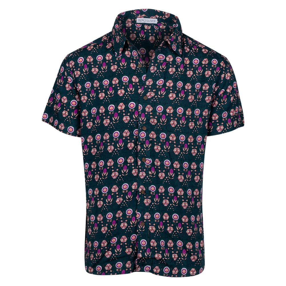 Πουκάμισο Πράσινο Εμπριμέ (Modern Fit)