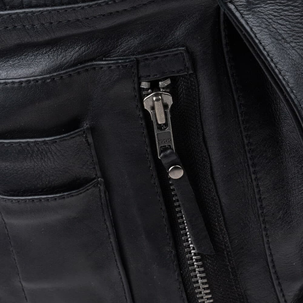 Ανδρικό Σακίδιο Πλάτης Backpack Μαύρο "Original Leather"