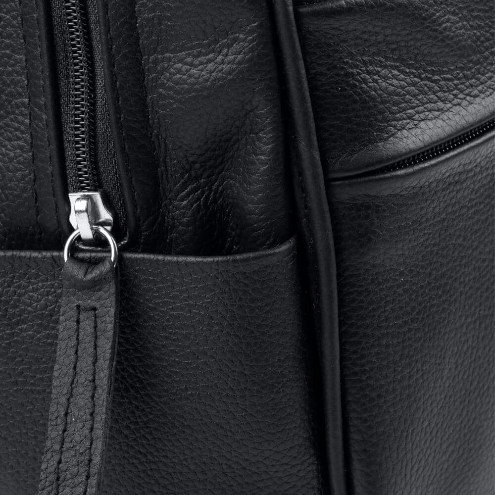 Ανδρικό Σακίδιο Πλάτης Backpack Μαύρο "Original Leather"