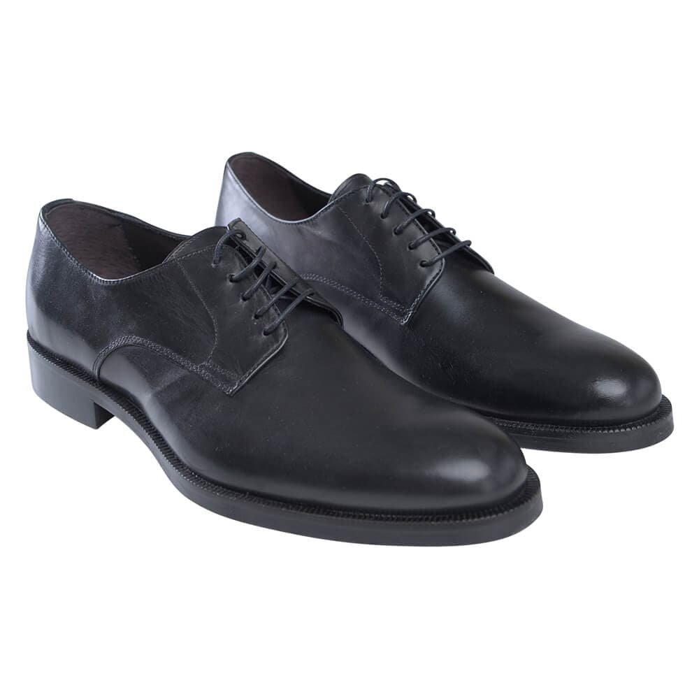 Derby Μαύρο Leather Shoes
