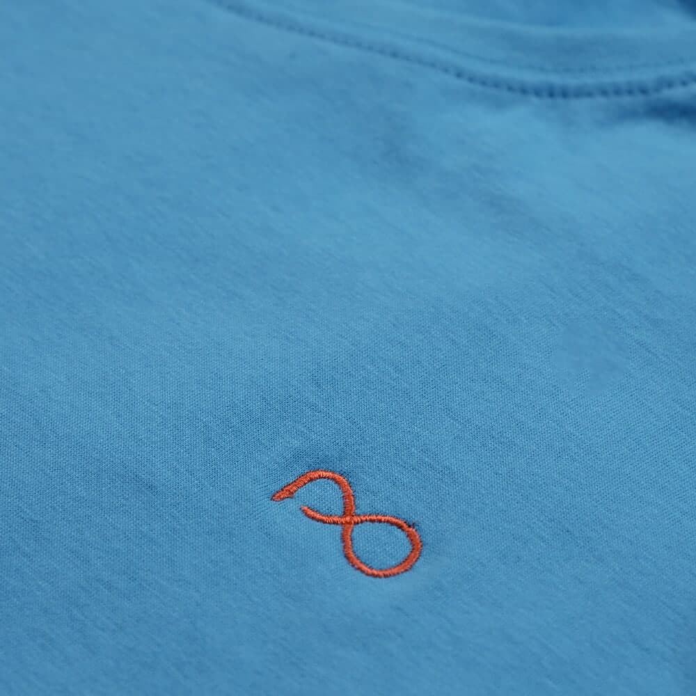 T-Shirt Γαλάζιο 100% Cotton ( Modern Fit)