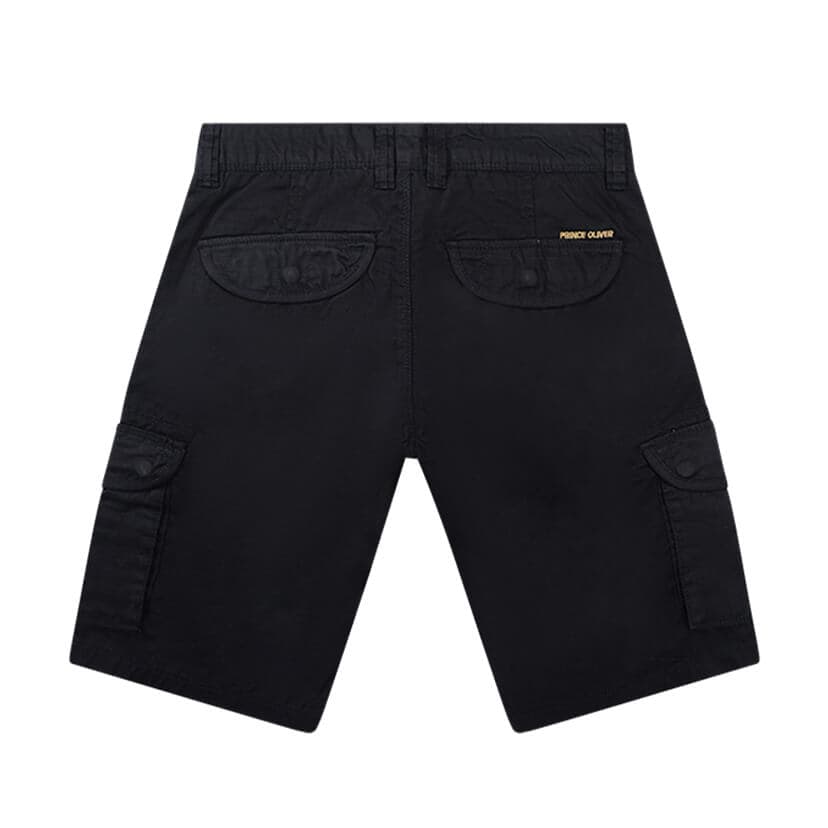 Βερμούδα Cargo Μαύρη 100% Cotton (Modern Fit)