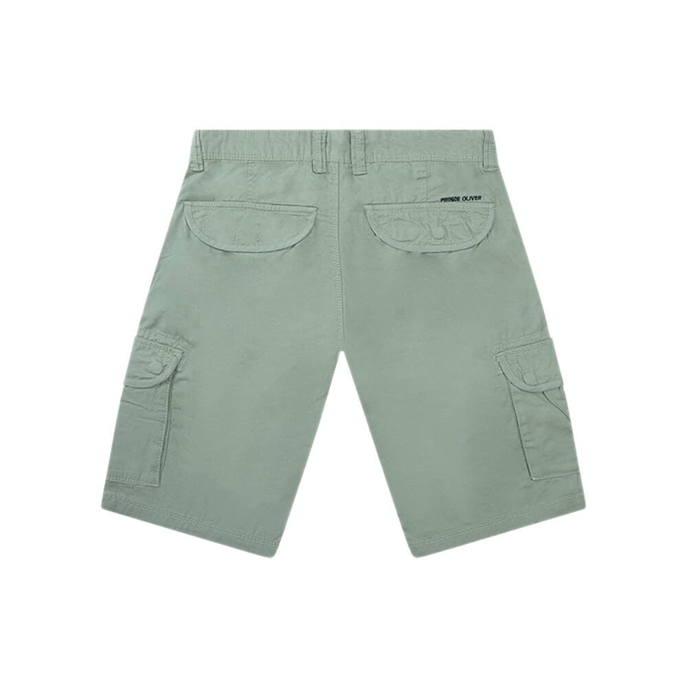 Βερμούδα Cargo Λαδί 100% Cotton (Modern Fit)