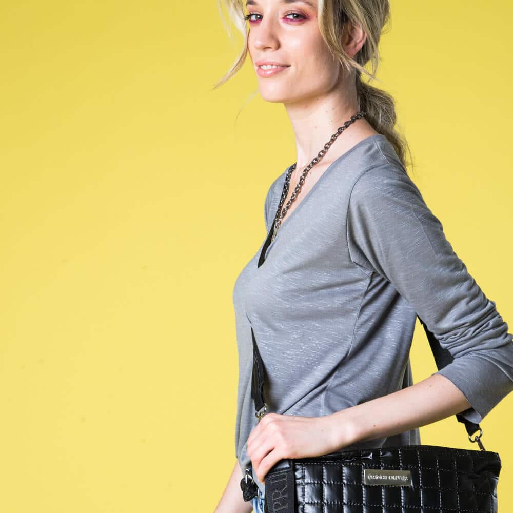 Γυναικεία Μπλούζα Μακρυμάνικη Γκρι