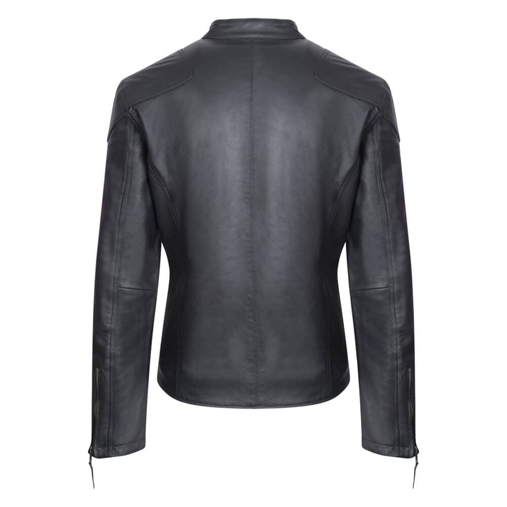 Racer Jacket Μαύρο 100% Leather (Modern Fit)