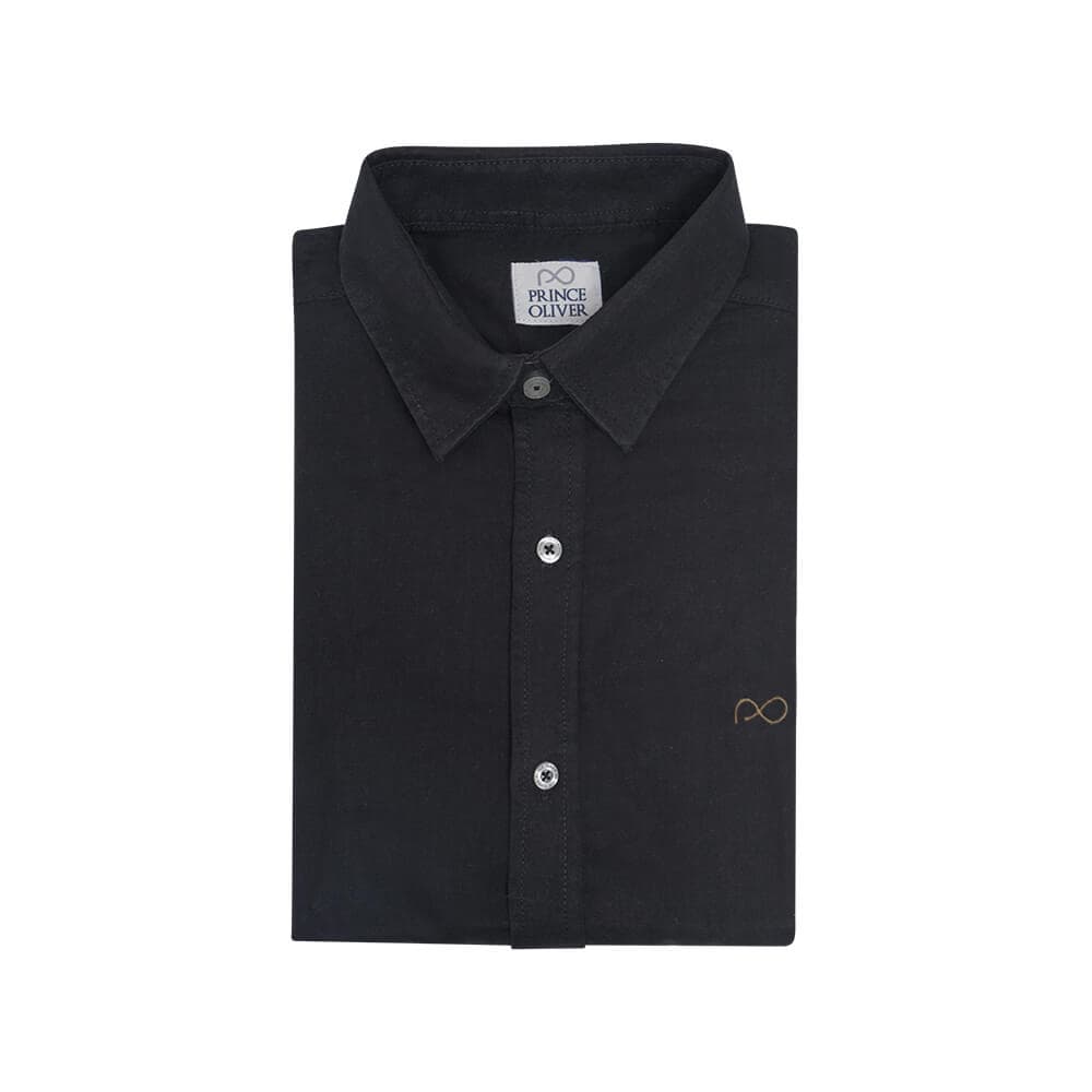 Πουκάμισο Μαύρο 100% Λινό (Modern Fit)