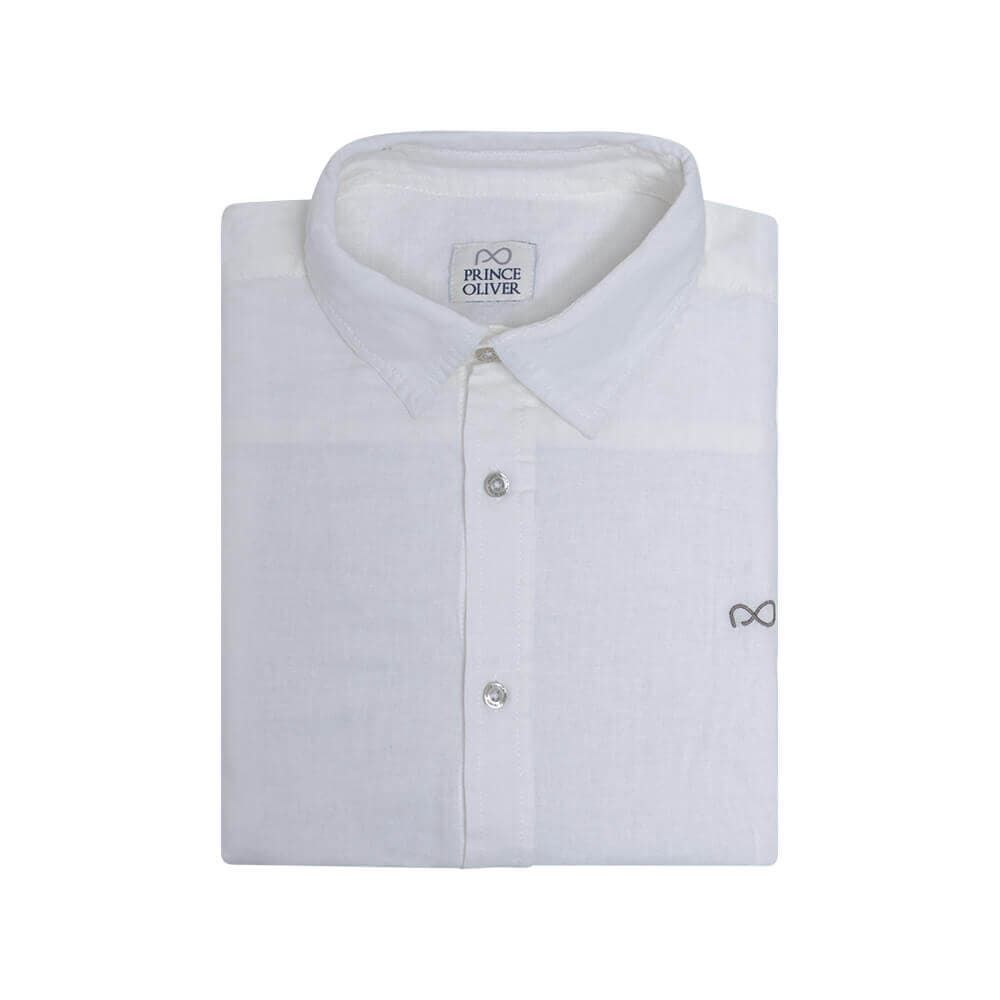 Πουκάμισο Λευκό 100% Λινό (Modern Fit)