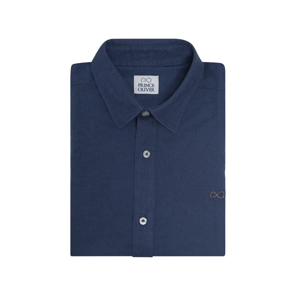 Πουκάμισο Μπλε Σκούρο 100% Λινό (Modern Fit)