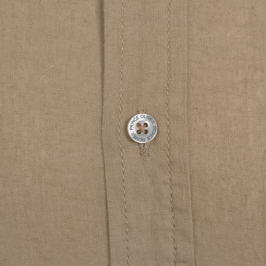 Πουκάμισο Καφέ 100% Λινό (Modern Fit)