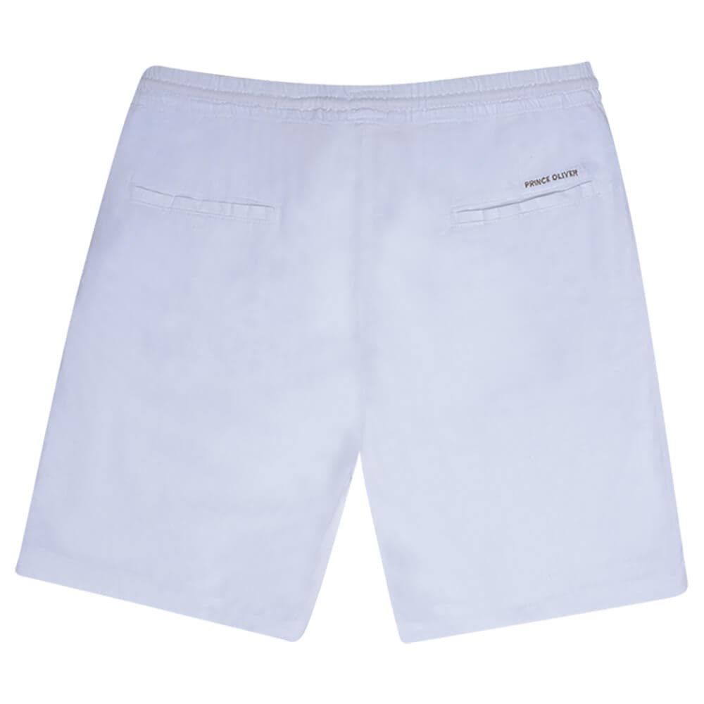 Βερμούδα Λευκή 100% Λινή (Modern Fit)