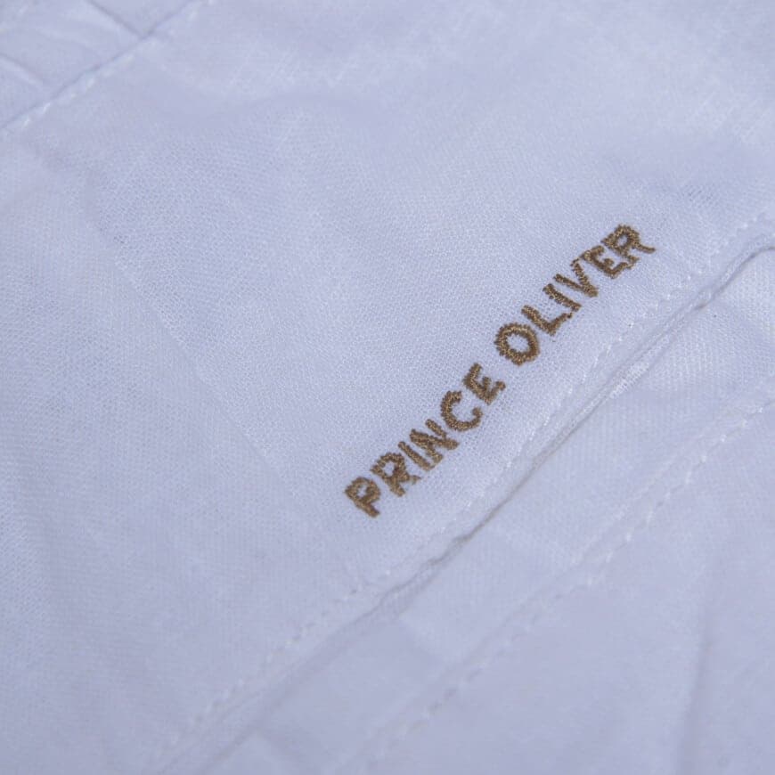 Βερμούδα Λευκή 100% Λινή (Modern Fit)