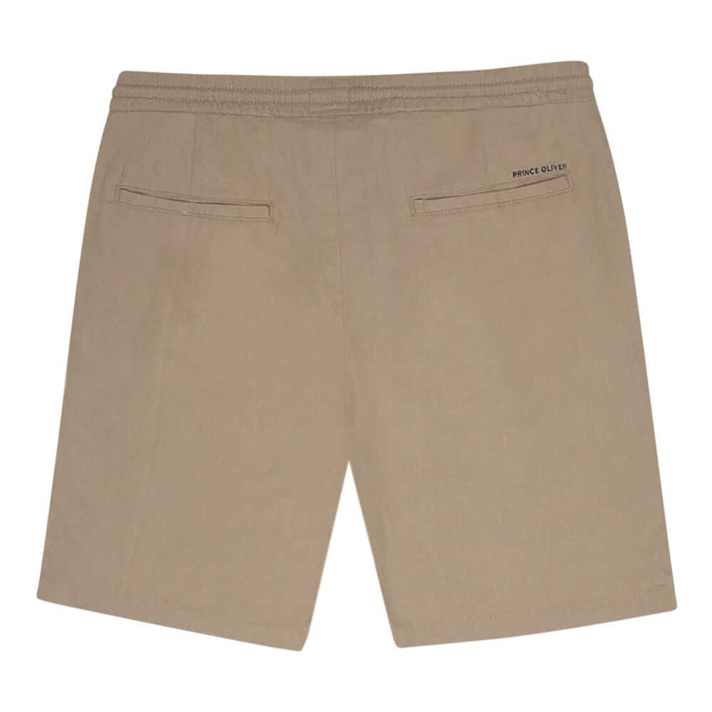 Βερμούδα Μπεζ 100% Λινή (Modern Fit)