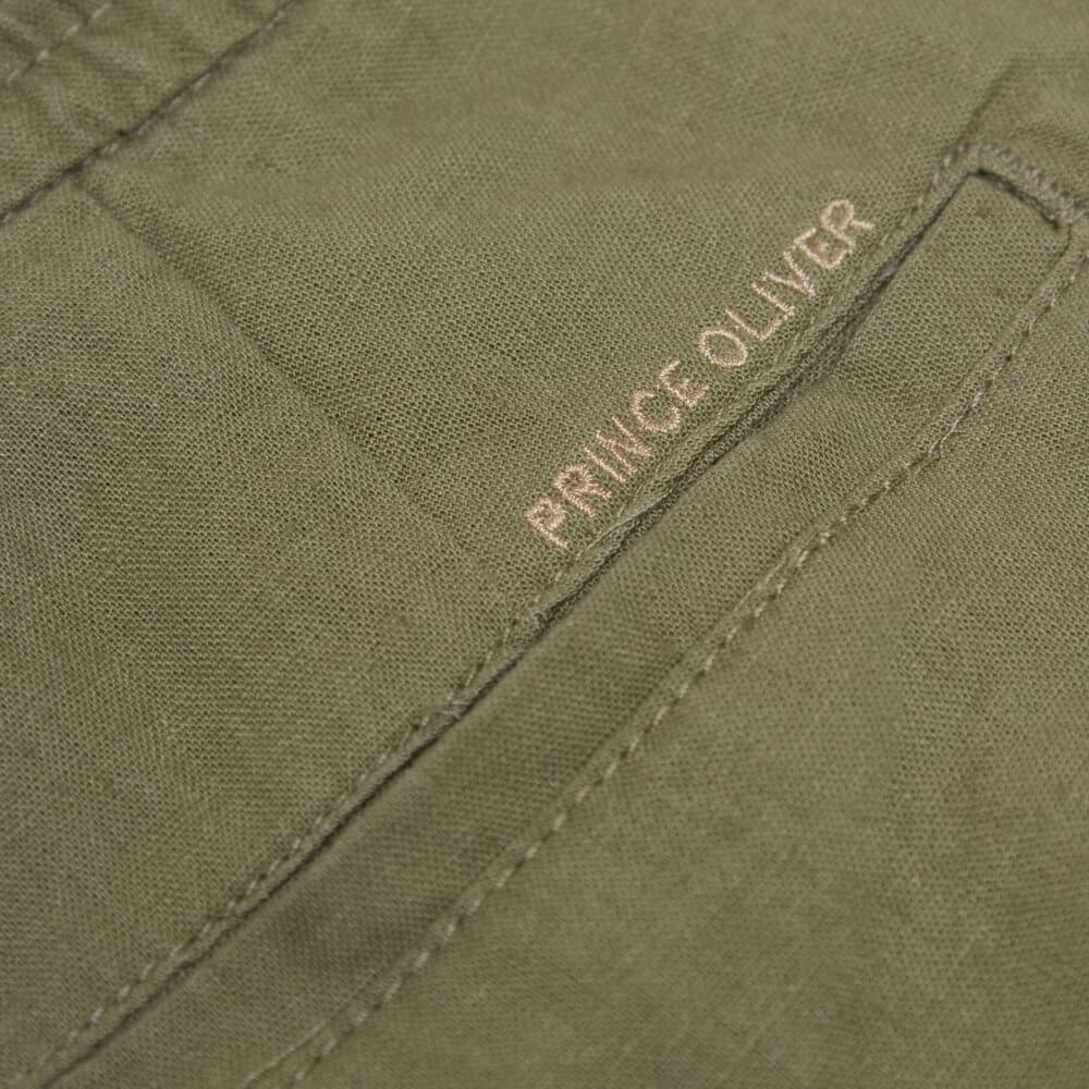 Βερμούδα Χακί 100% Λινή (Modern Fit)