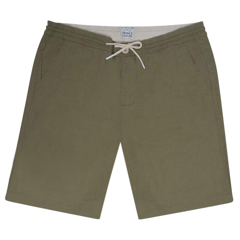 Βερμούδα Χακί 100% Λινή (Modern Fit)