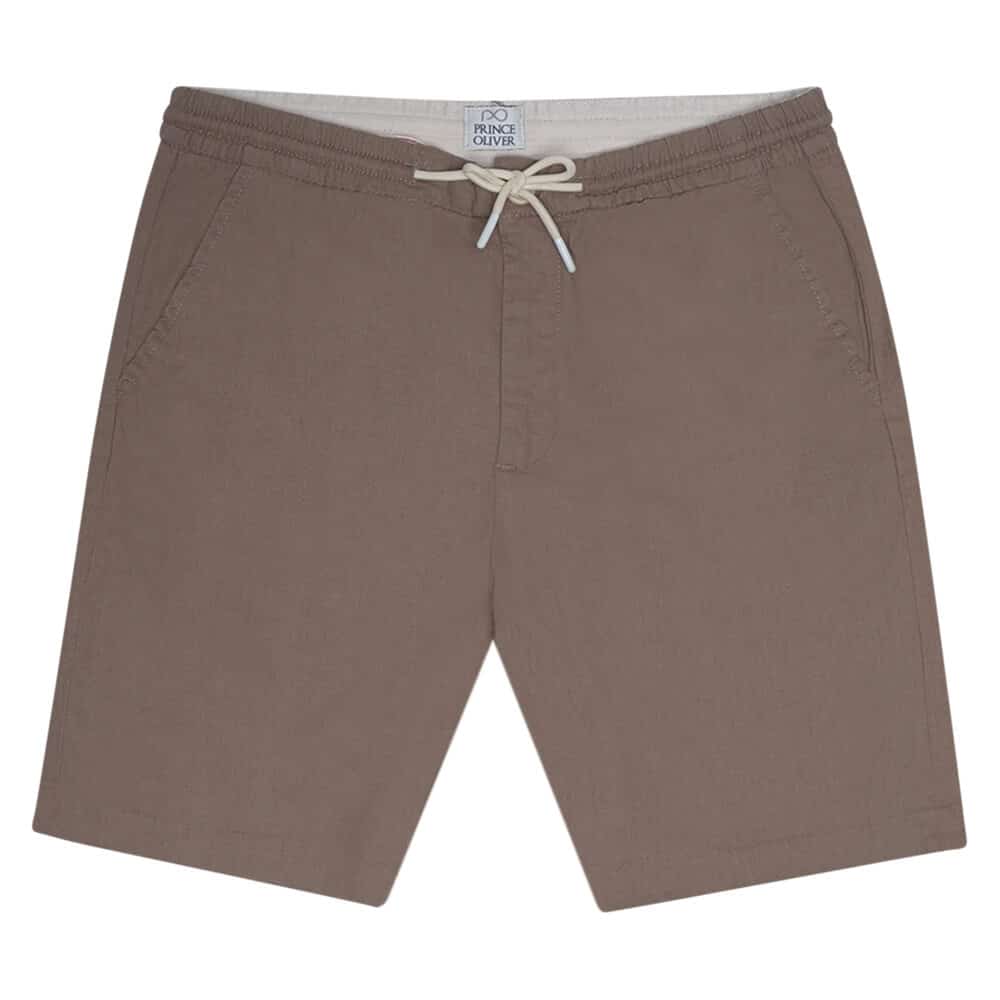 Βερμούδα Καφέ 100% Λινή (Modern Fit)