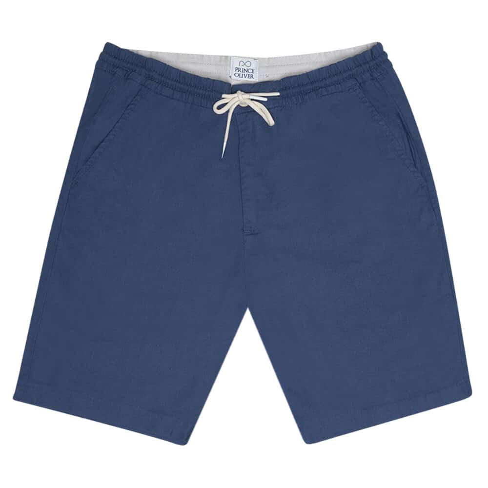 Βερμούδα Μπλε 100% Λινή (Modern Fit)